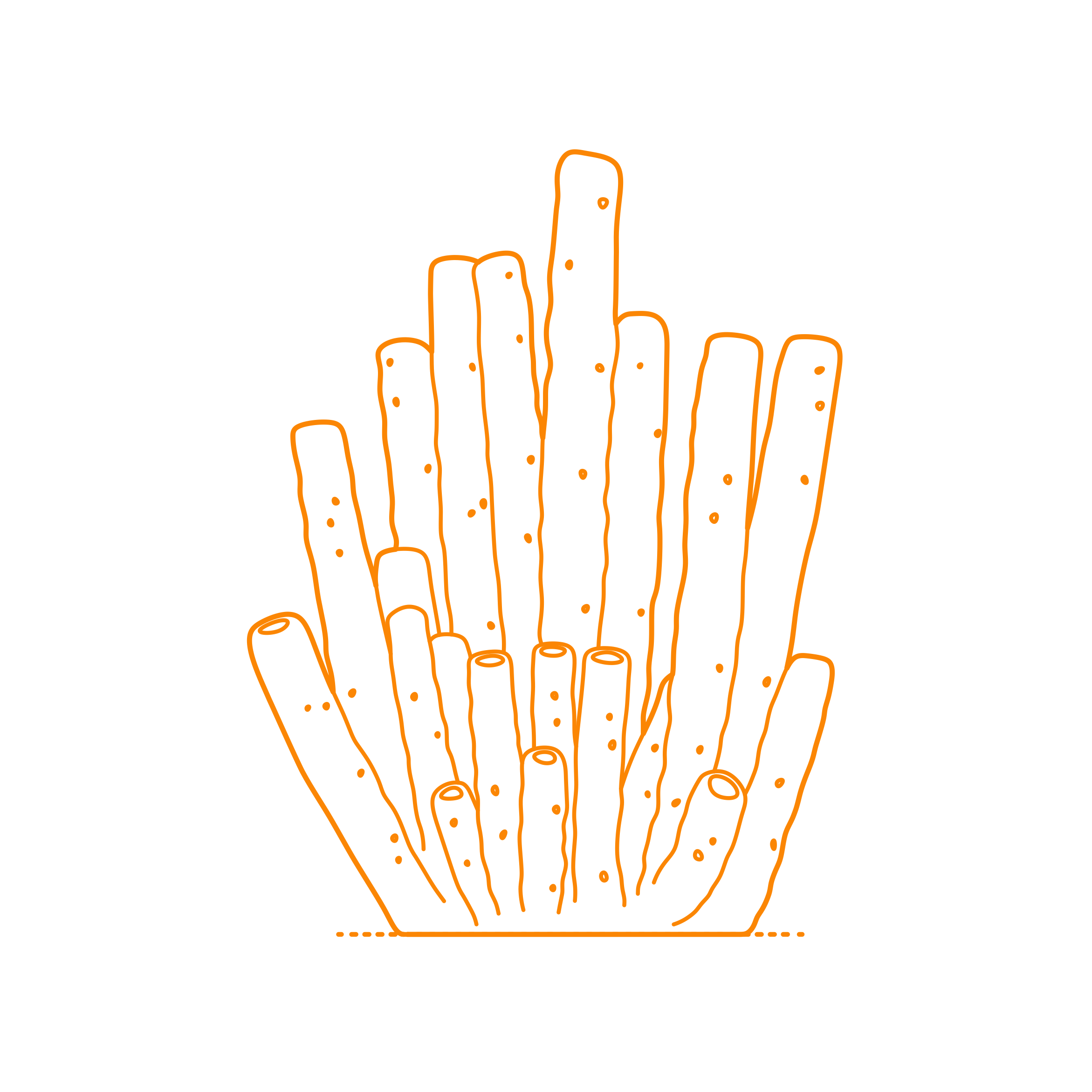 Animals Sponges Yellow Tube Sponge Digital Sketch Svg Design Free Vectors